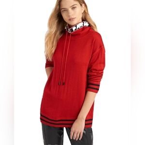 KARL LAGERFELD PARIS Cowl Neck Sweater Admiral Red Women’s Size S